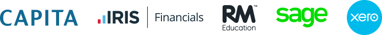 Collection of financial software logo that we support