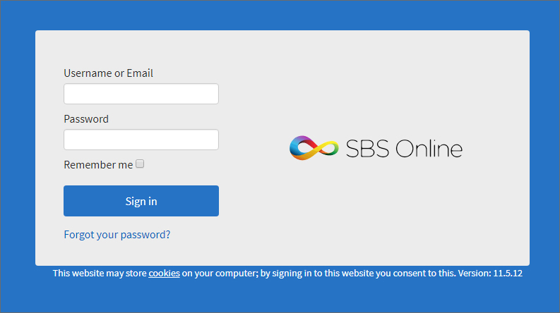 SBS Online Current Login