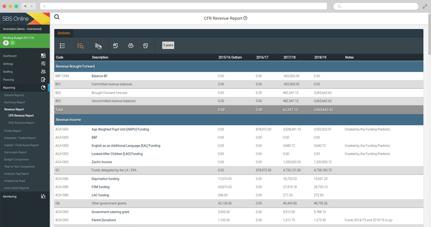 SBS Online Report View new